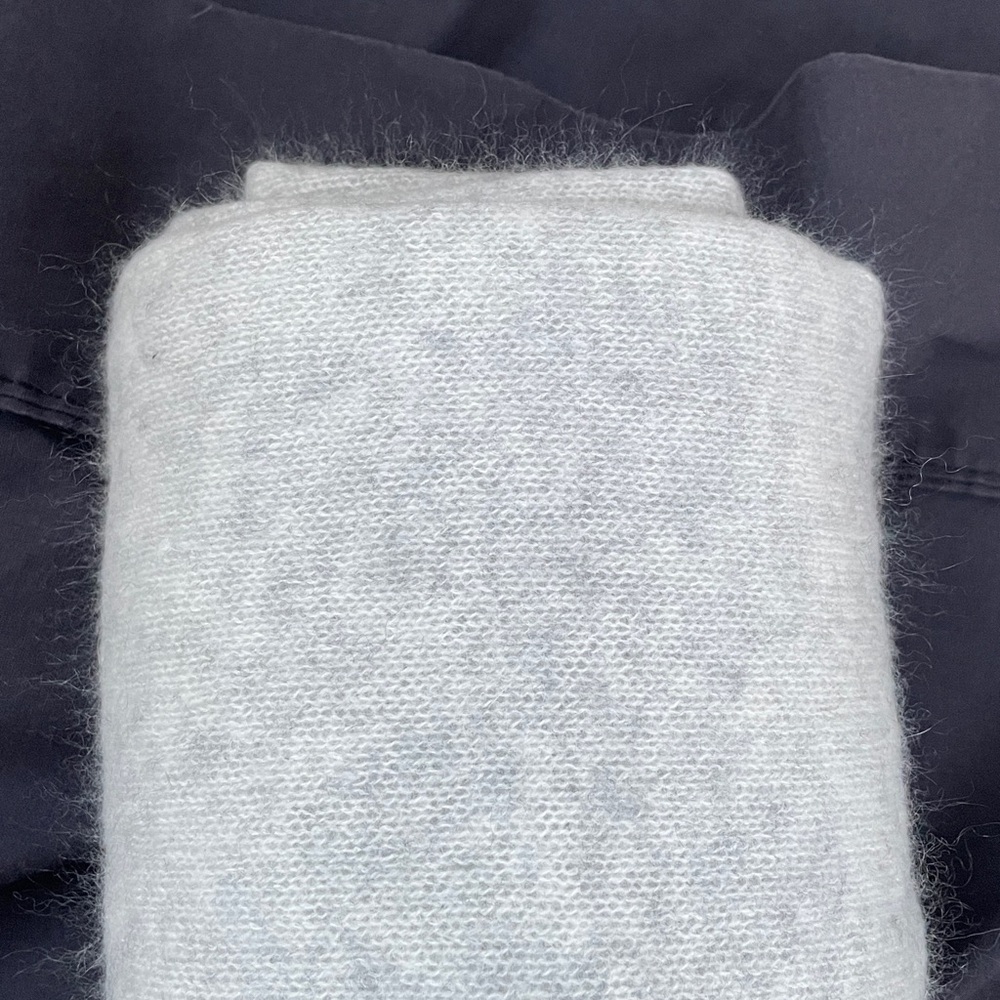 J. Crew Light Gray Oversized Cashmere Scarf - Picture 2 of 6